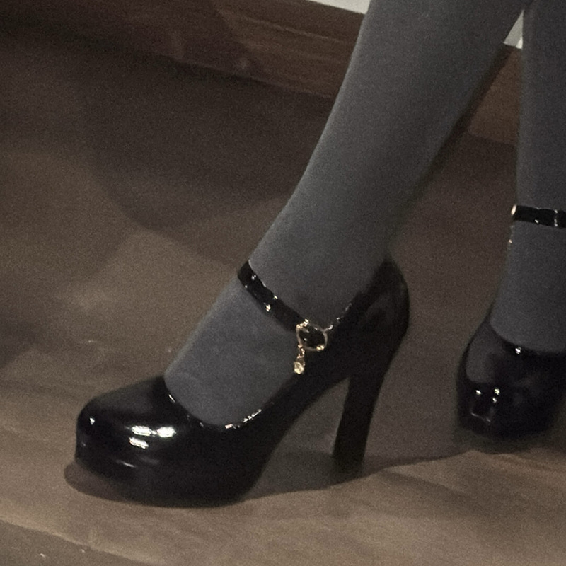 Royal Classic | Single Strap Platform Heels with Charm Buckle