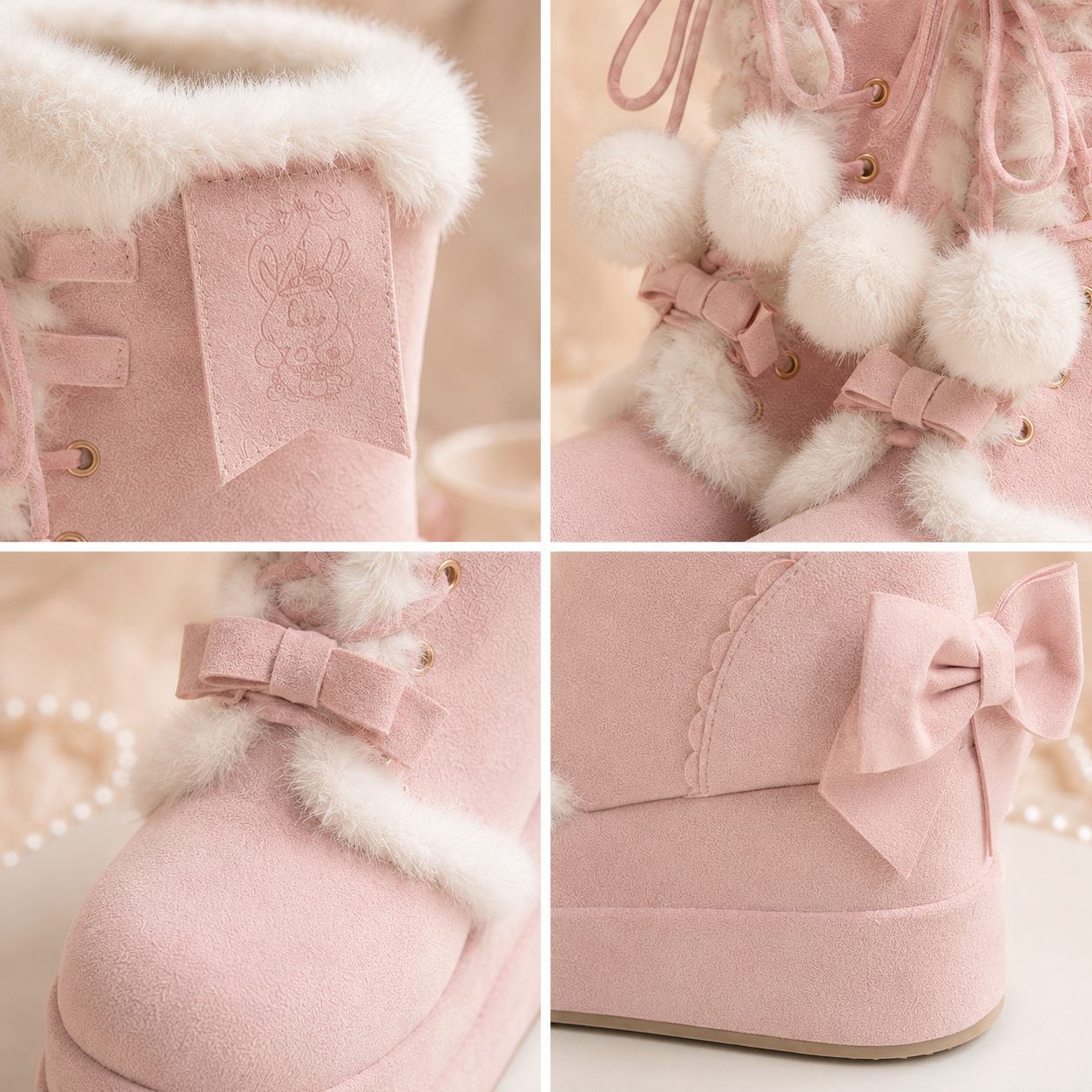 Snow Bunny | Chunky Platform Fur-Trimmed Winter Boots