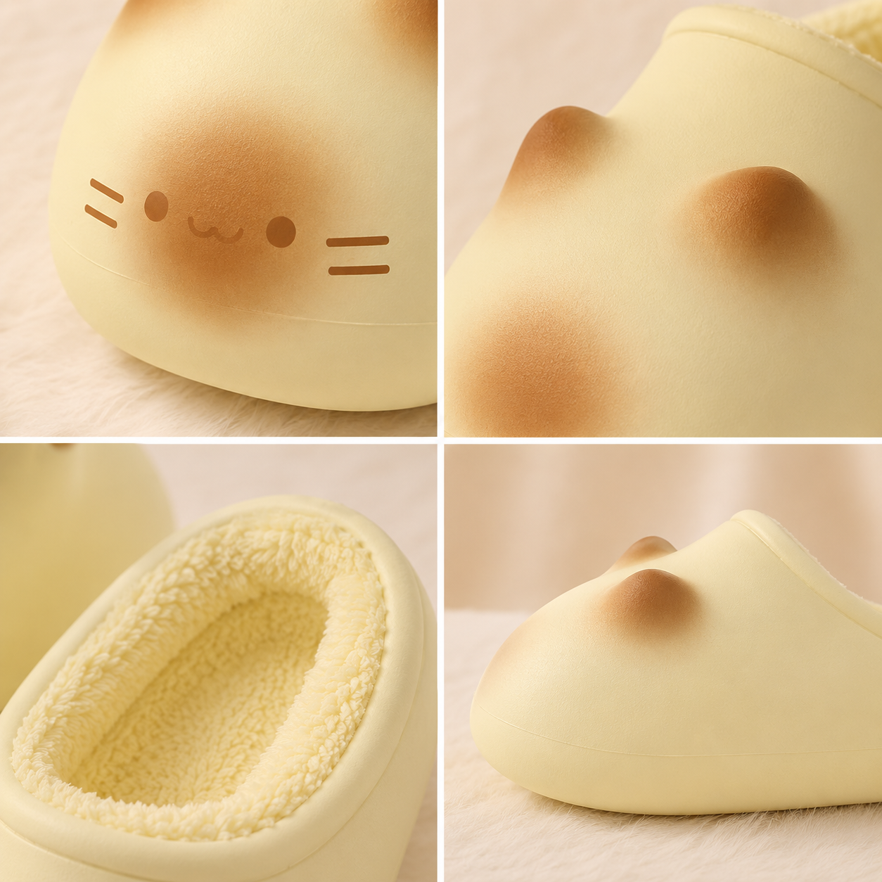 Marshmallow Meow | Fluffy 3D Cat Platform Slippers