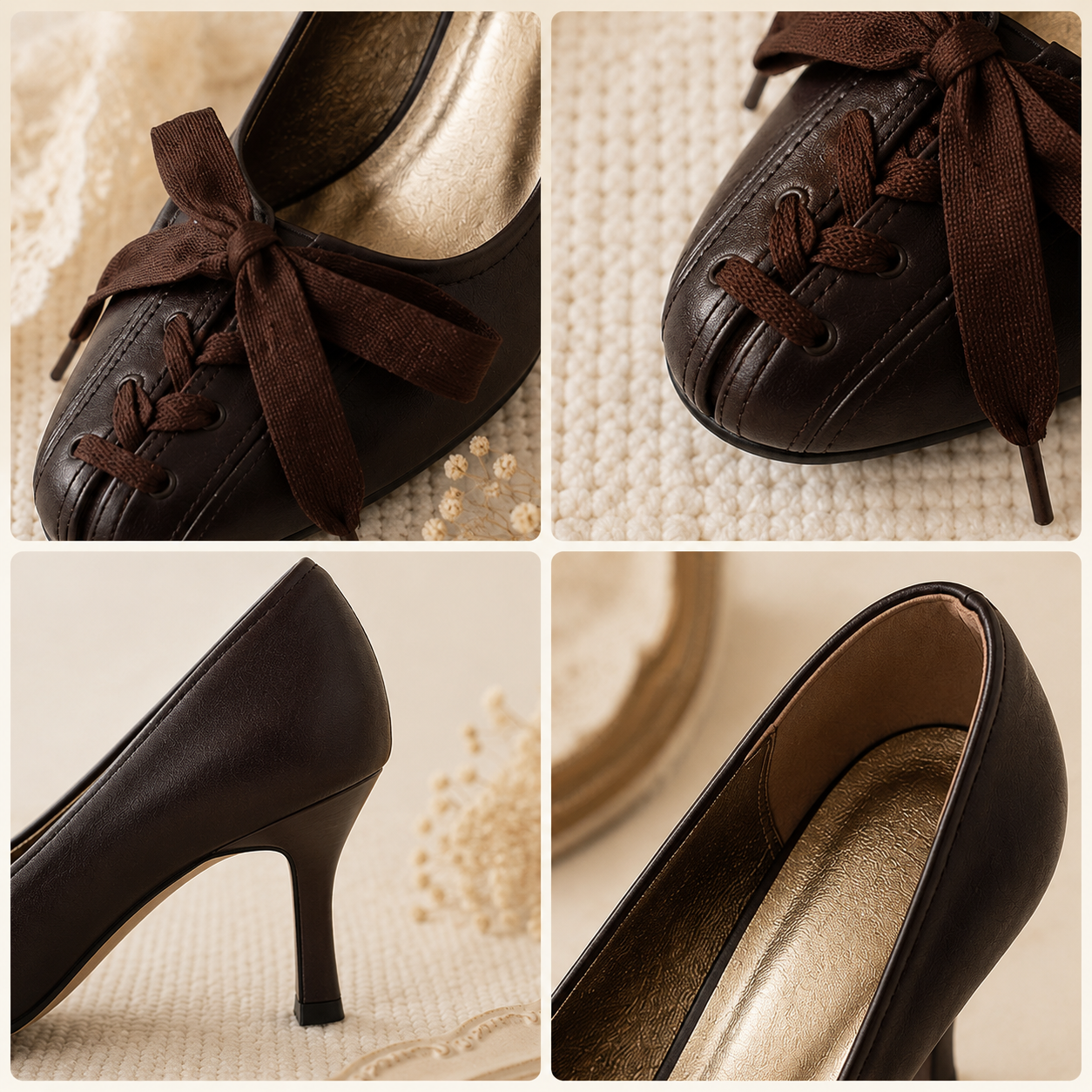 Victorian Muse | Lace-up Bow Stiletto Pumps