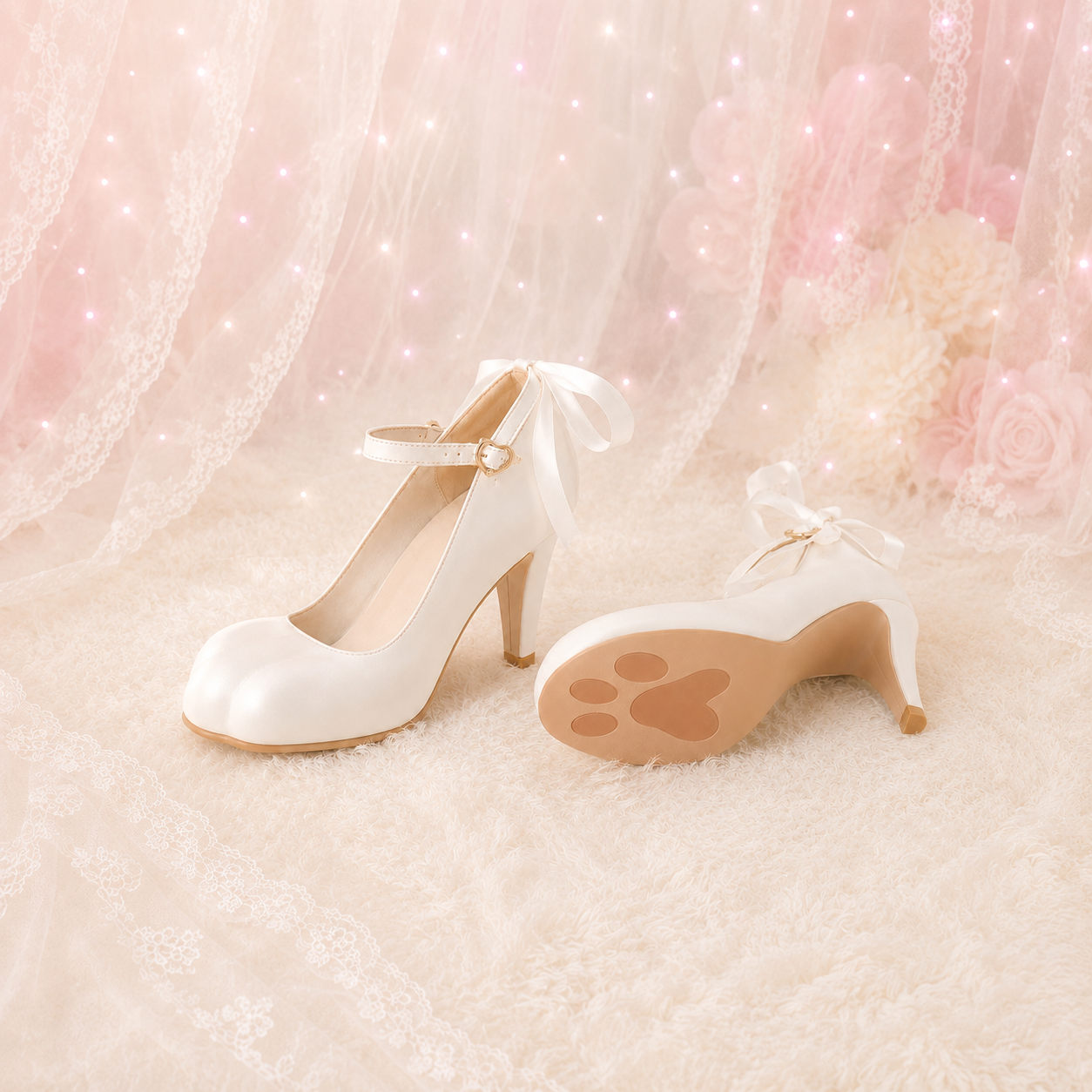Cunning Kitten | 3D Paw-Toe High Heel Pumps