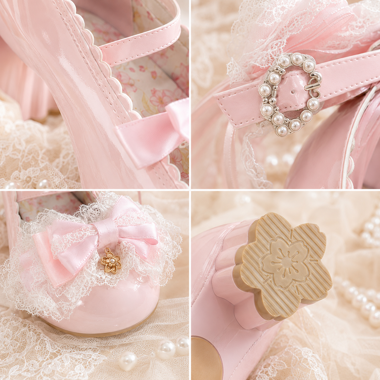 Sweetheart Doll | Ruffled Heart-Buckle Mary Janes