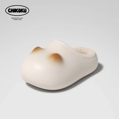 Marshmallow Meow | Fluffy 3D Cat Platform Slippers