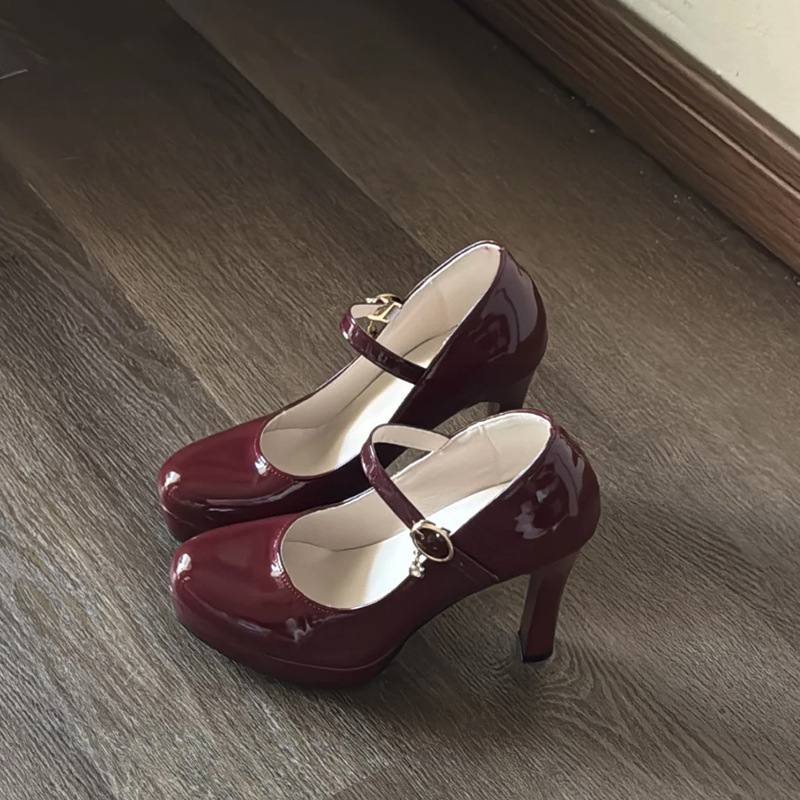 Royal Classic | Single Strap Platform Heels with Charm Buckle