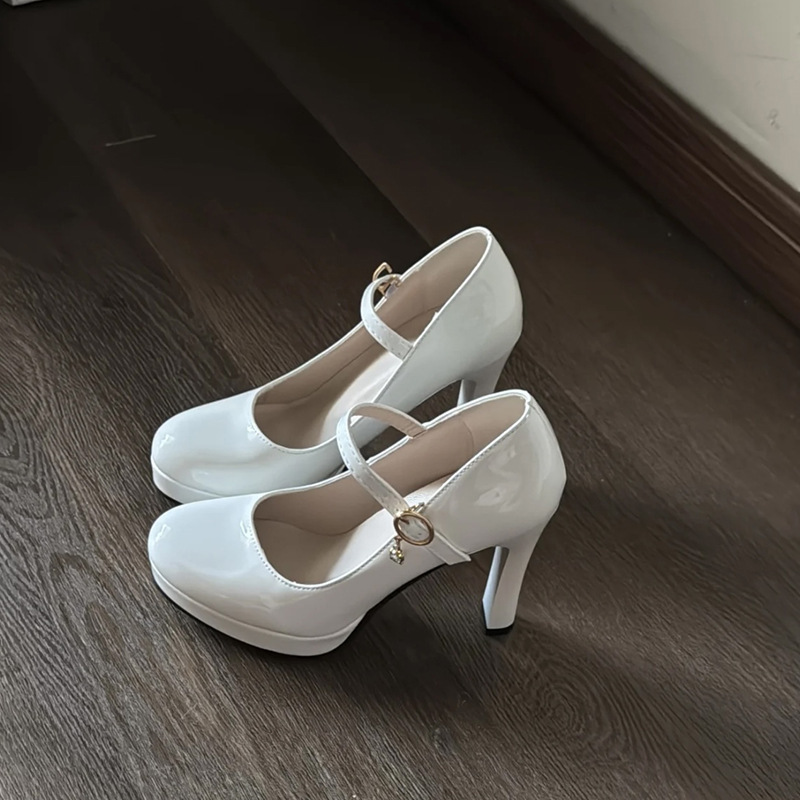 Royal Classic | Single Strap Platform Heels with Charm Buckle