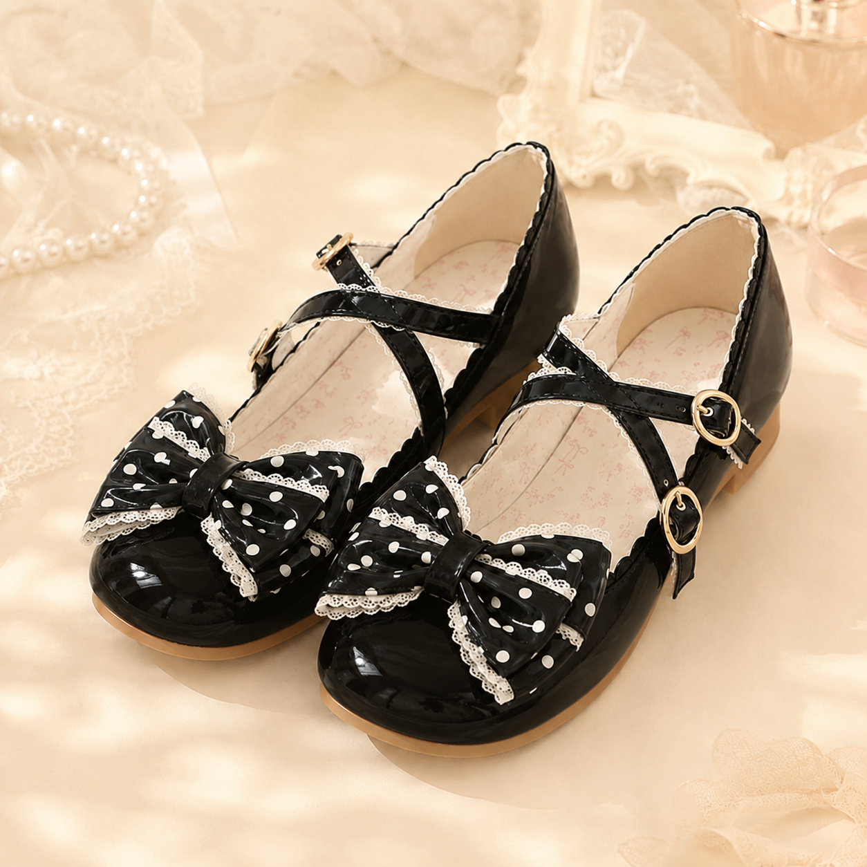 Kitty's Secret | Cat Paw Lace-Sole Mary Jane Flats