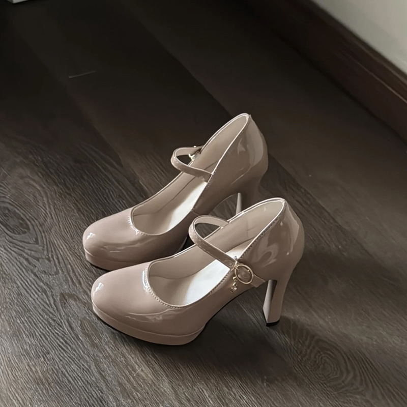 Royal Classic | Single Strap Platform Heels with Charm Buckle