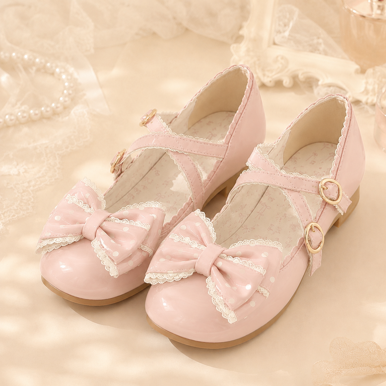 Kitty's Secret | Cat Paw Lace-Sole Mary Jane Flats