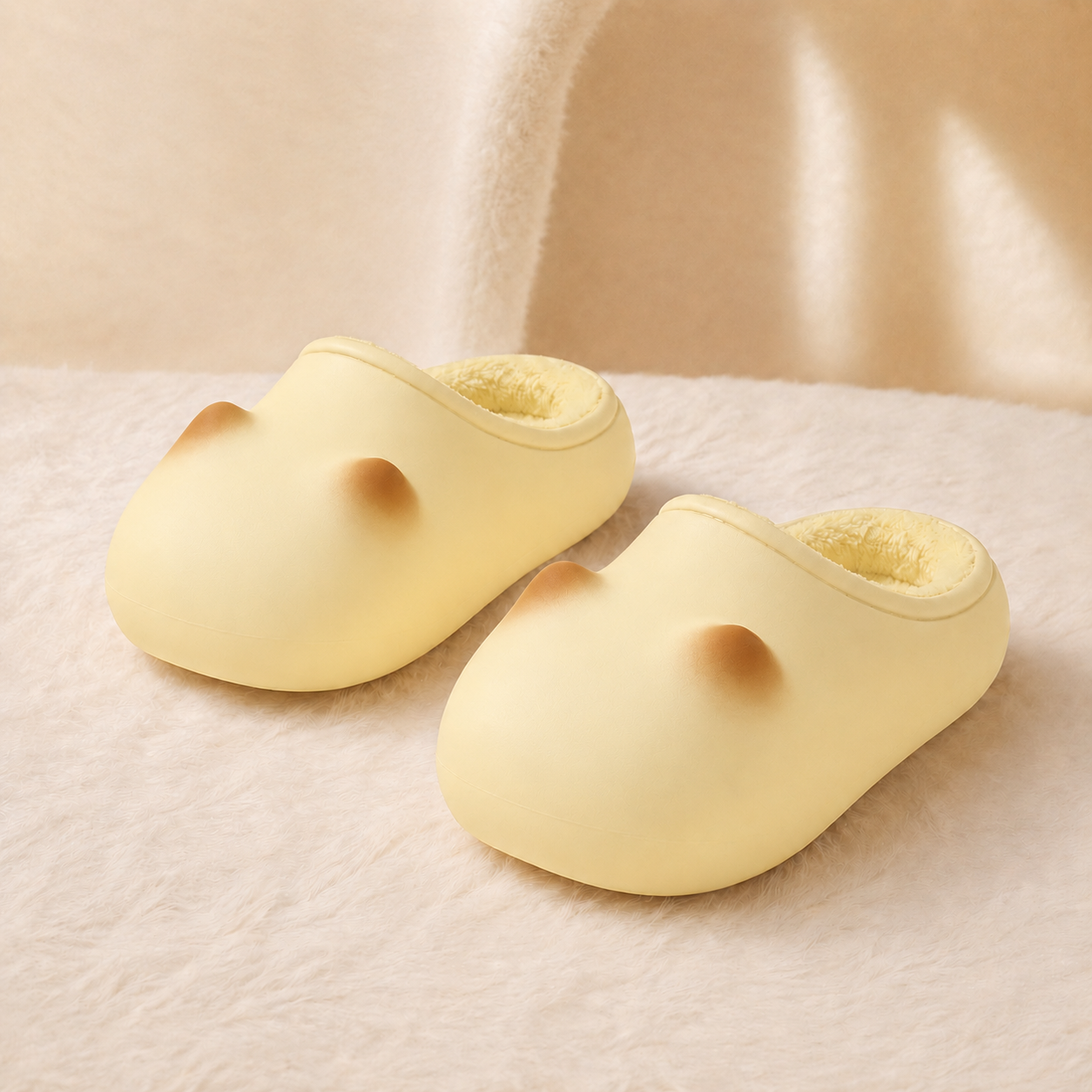 Marshmallow Meow | Fluffy 3D Cat Platform Slippers