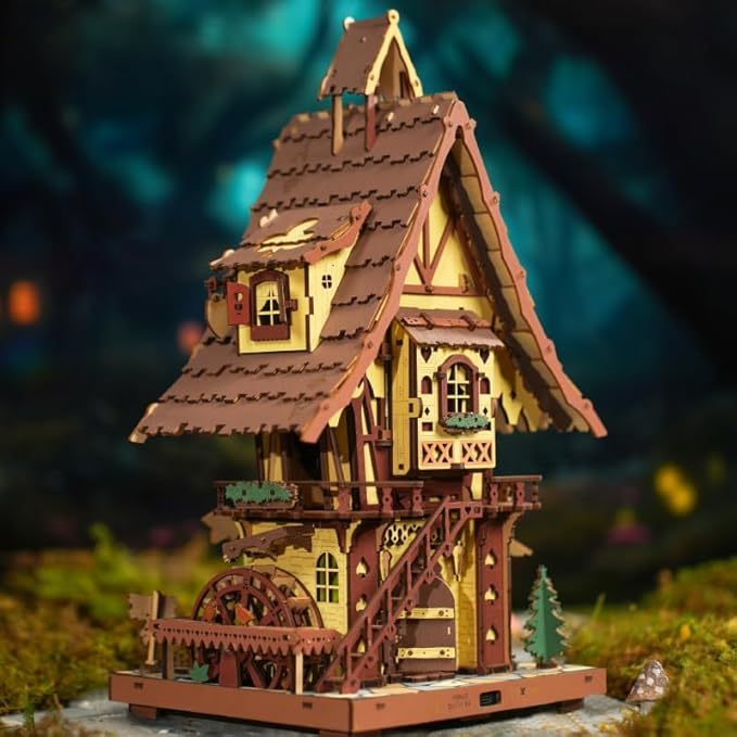 3D Wooden Puzzles for Adults, Cuckoo Clock Model Kit, Room Home Decor DIY Watch Making Kit Functional Mechanical Building Toys, Hobbies Birthday Christmas Day Gifts for Men Women 14+