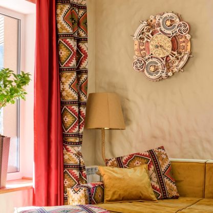 3D Wooden Puzzles for Adults, Models for Adults to Build Wooden Steampunk Clock Kit, DIY Mechanical Wall Quartz Aesthetic Room Decor Unique Gift