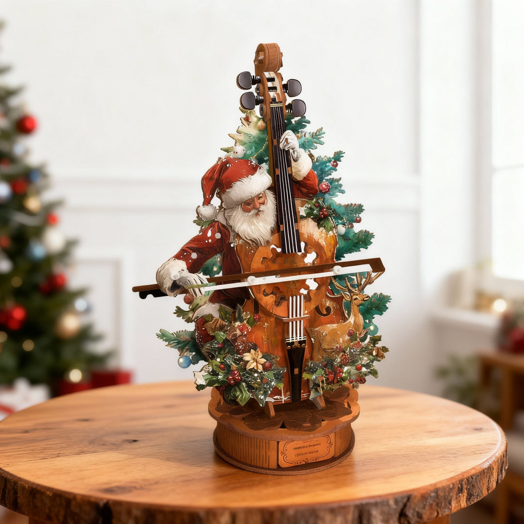 Christmas Concerto Cello 3D Wooden Music Box