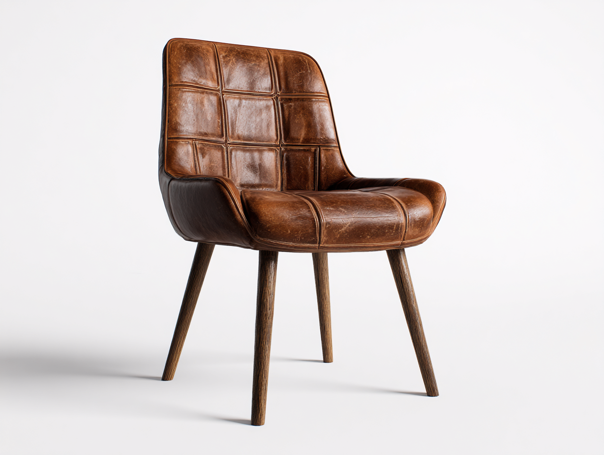 Esszimmerstühle-Leder-Holz-55x50x85-Braun-Modernes Design-Cottaupbay