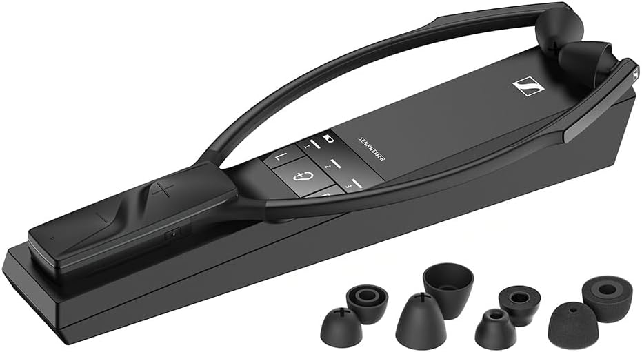 Sennheiser RS 5200 Kabellose TV Kopfhörer In Ear Digitale Audio Kopfhörer mit Sprachverständlichkeit und Hörprofilen Schwarz-Cottaupbay