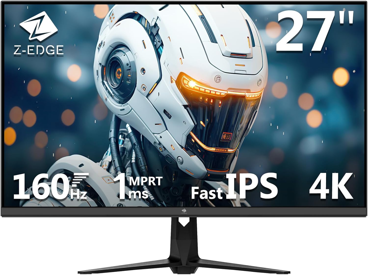 Z Edge 27 Zoll 4K Gaming Monitor 3840x2160 UHD IPS 160Hz 1ms HDR10 FreeSync HDMI 2.1 DisplayPort 1.4 VESA Schwarz-Cottaupbay