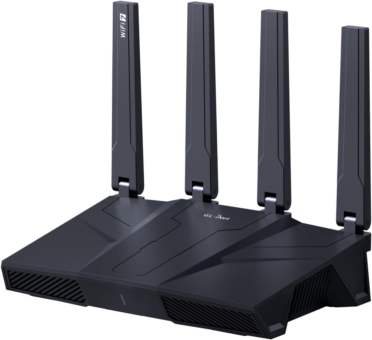 GL iNet GL BE9300 Flint 3 WiFi 7 Router Triband 6GHz 5x2 5G Ports VPN Gaming Router Schwarz-Cottaupbay