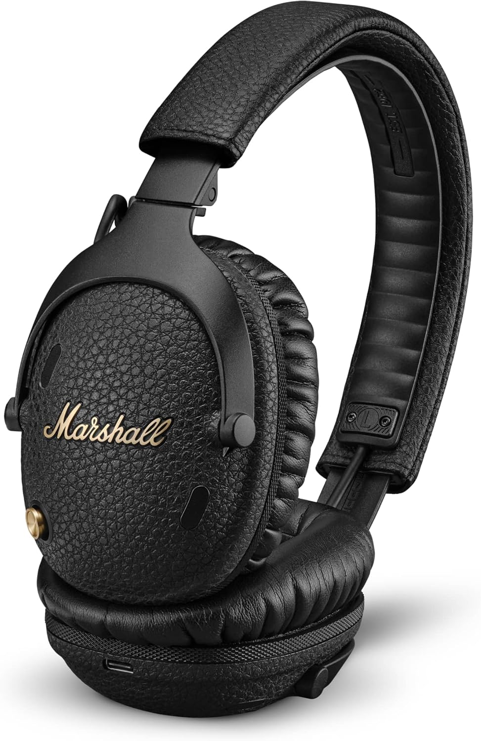 Marshall Monitor III ANC Over Ear Bluetooth Kopfhörer mit aktiver Geräuschunterdrückung, 70 Stunden Spielzeit, kabellose High End Headphones mit 3,5 mm Anschluss, Schwarz-Cottaupbay