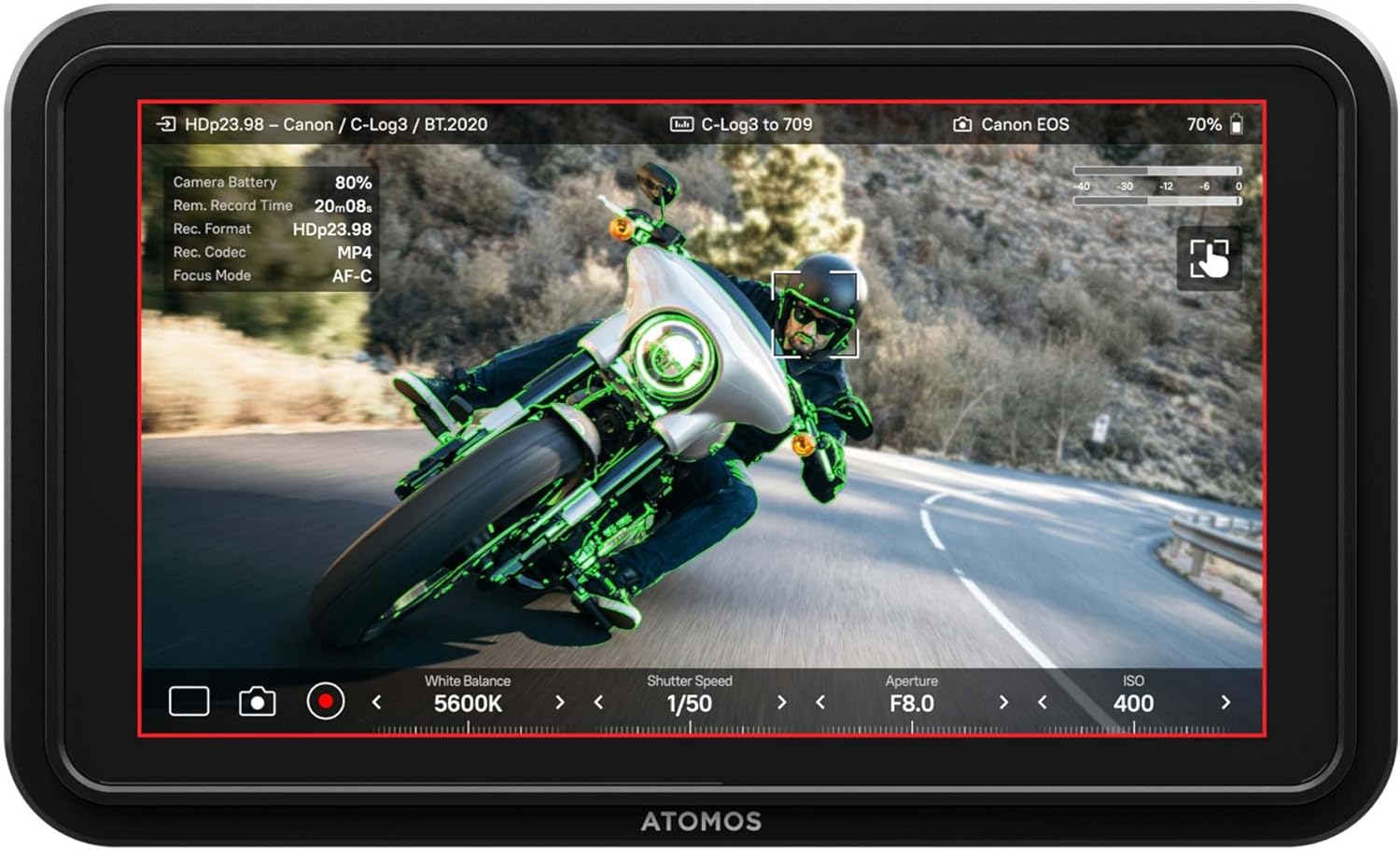 Atomos Shinobi II 5 Zoll Kamera Monitor Full HD 1920x1080 HDMI USB C Professioneller Video Monitor Schwarz-Cottaupbay