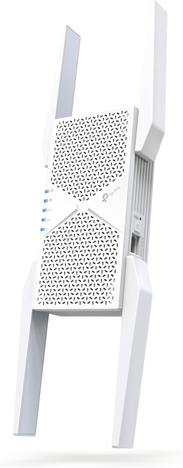 TP Link RE655BE WiFi 7 Repeater Tri Band BE9300 WLAN Verstärker 9334 MBit 6GHz 5GHz 2,4GHz EasyMesh 2,5G LAN WPA3 4 Antennen-Cottaupbay