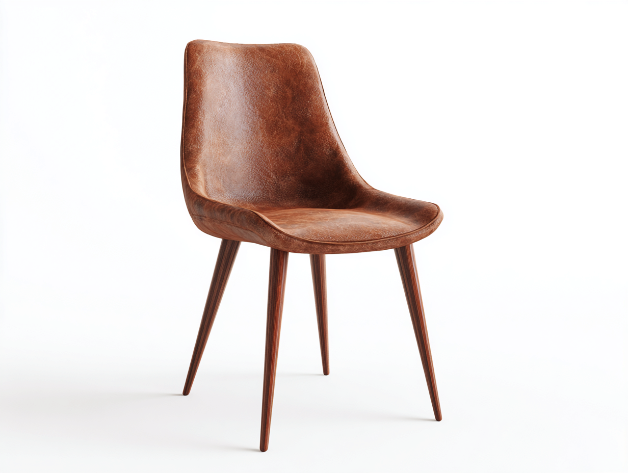 Esszimmerstühle - Kunstleder-Holz - 51x57x86 cm - Braun - Modernes Design-Cottaupbay