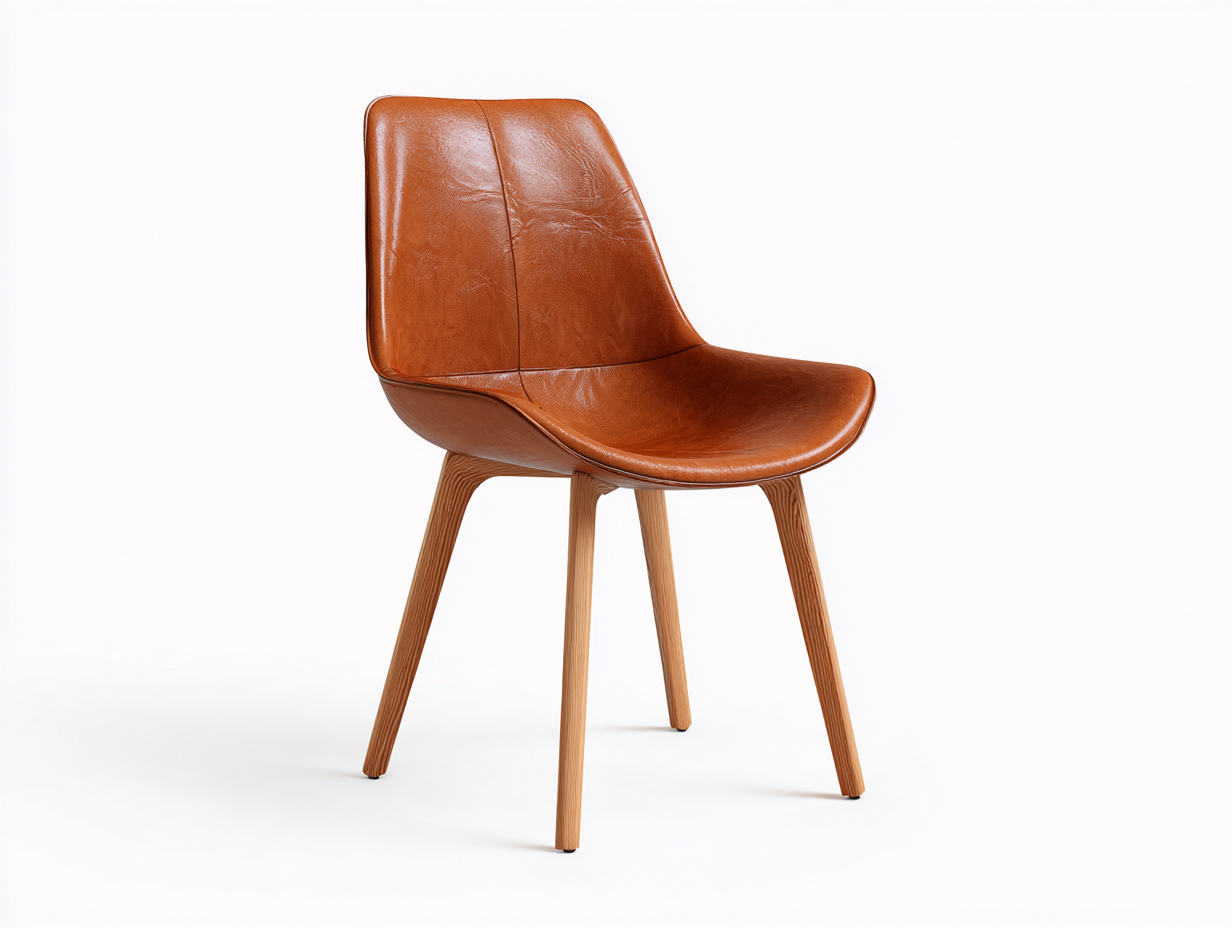 Esszimmerstühle - Kunstleder-Holz - 53x60x85 cm - Braun - Modernes Design-Cottaupbay