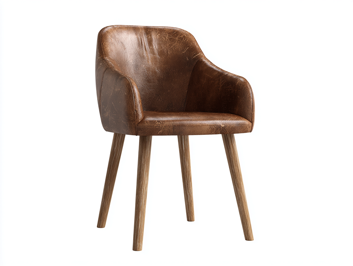 Esszimmerstühle - Kunstleder-Holz - 57x63x85 cm - Braun - Modernes Design-Cottaupbay