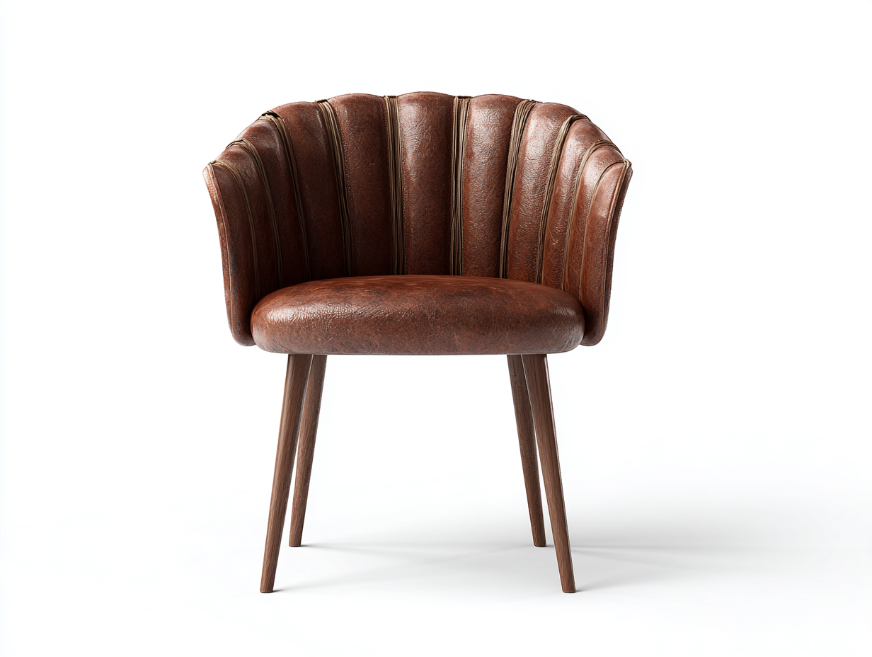 Esszimmerstühle-Leder-Holz-58x52x80-Braun-Modernes Design-Cottaupbay