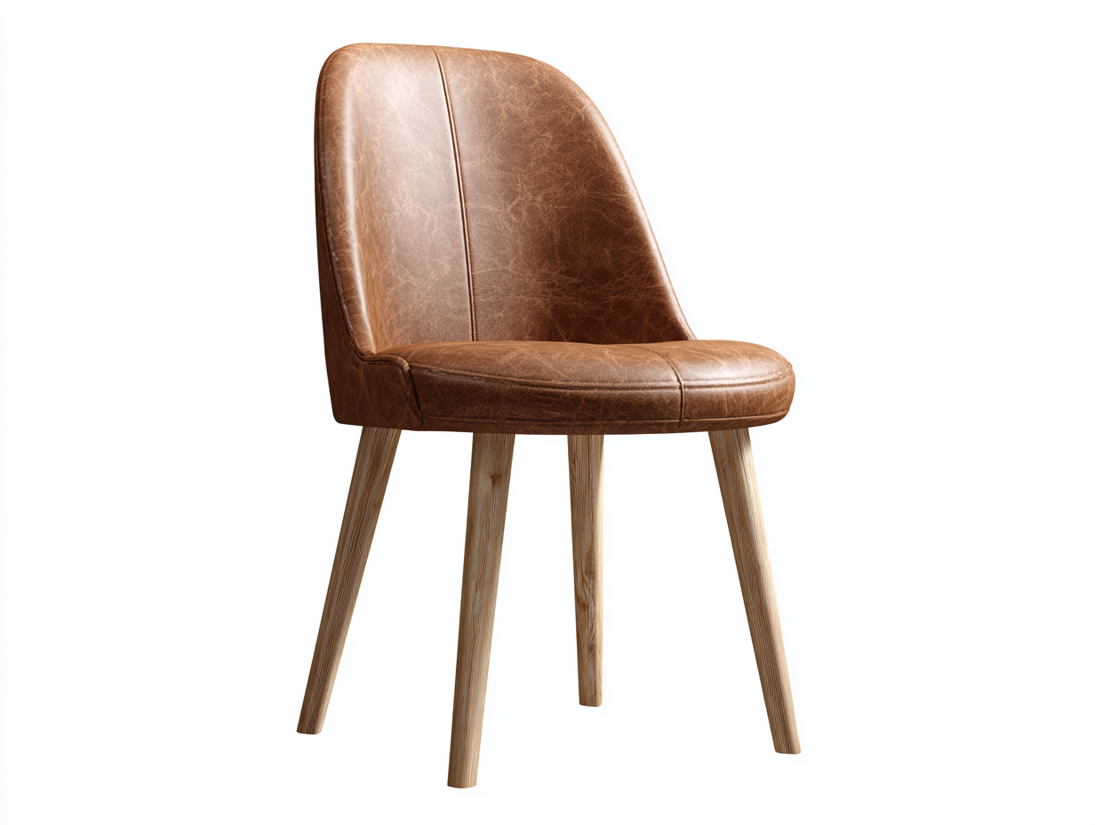 Esszimmerstühle - Kunstleder-Holz - 52x58x87 cm - Braun - Modernes Design-Cottaupbay