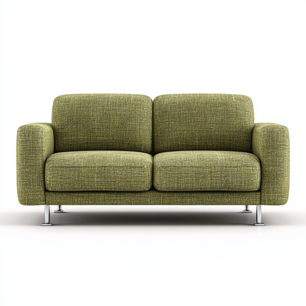 Divano lineare in tessuto 180x90x80 cm - verde - per soggiorno - design moderno-Oakgohaus