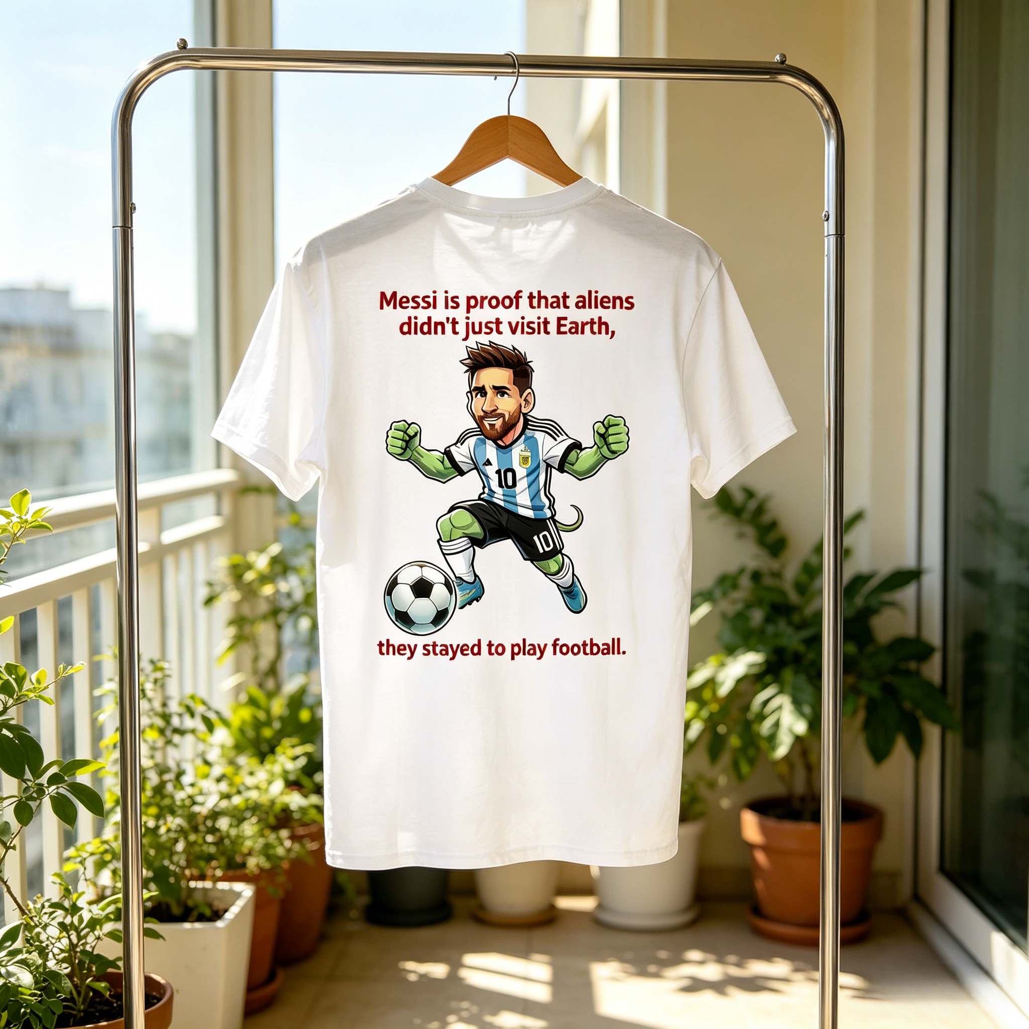 Messi Is Proof That Aliens Didn't Just Visit Earth - Oversized T-Shirt