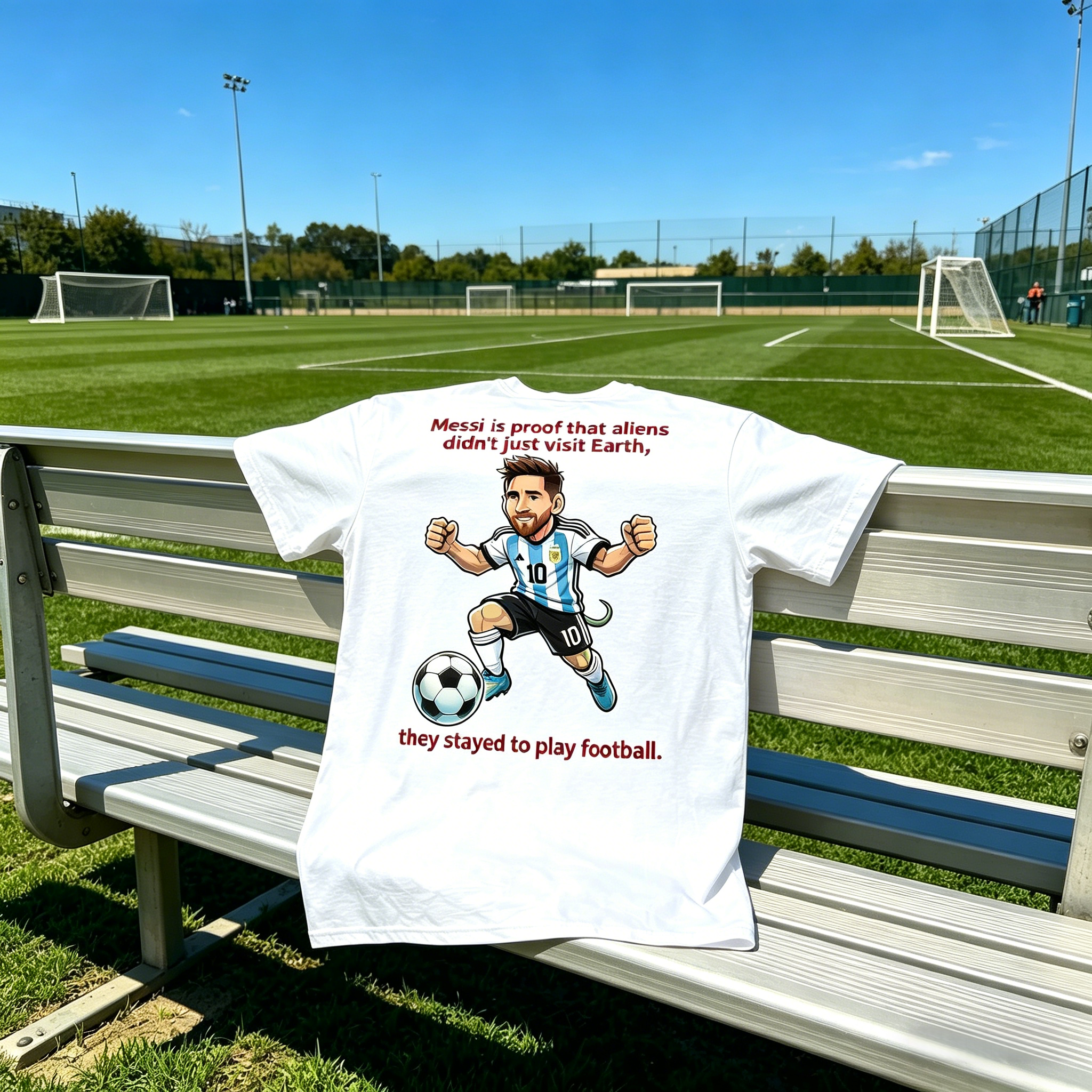 Messi Is Proof That Aliens Didn't Just Visit Earth - Oversized T-Shirt