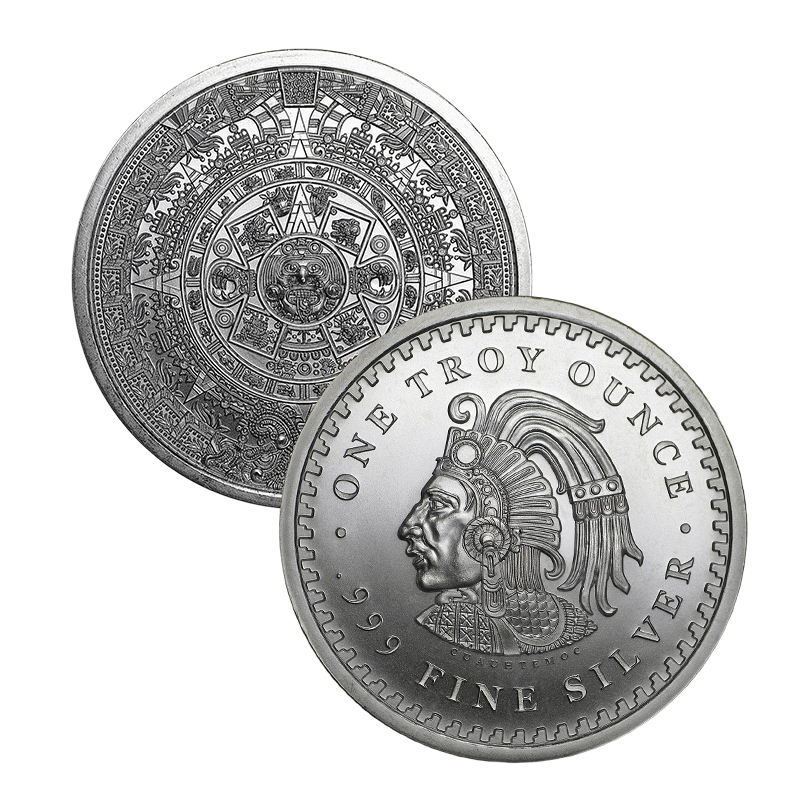 1 oz Silver Round - Aztec Calendar