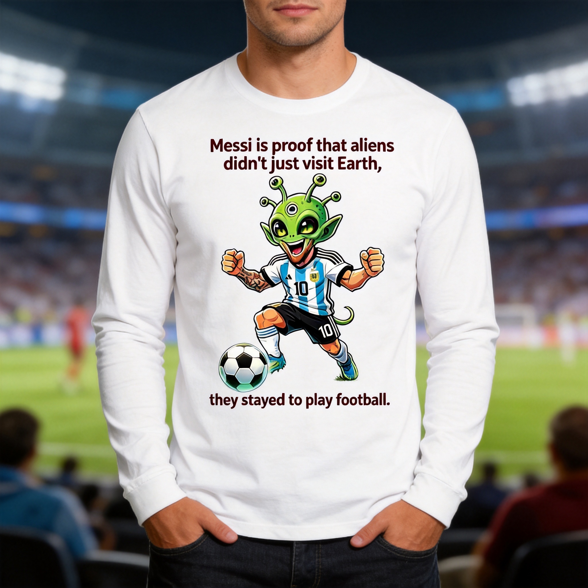 Messi is proof that aliens didn't just visit Earth, they stayed to play football-Hoodie