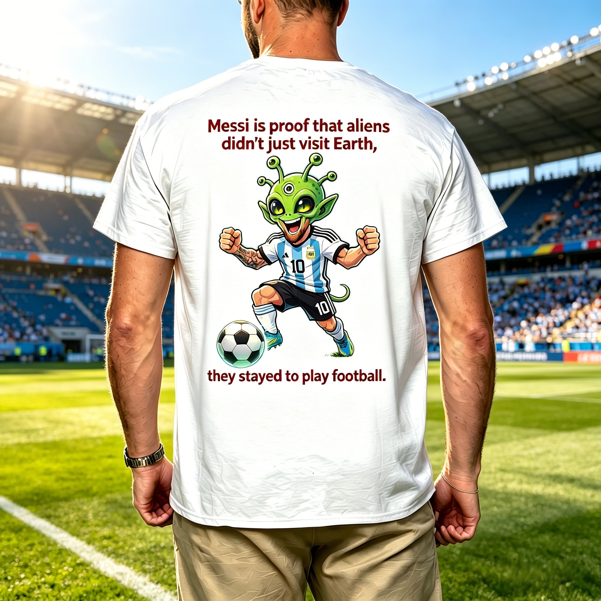 Messi Is Proof That Aliens Didn't Just Visit Earth Oversized T-Shirt 