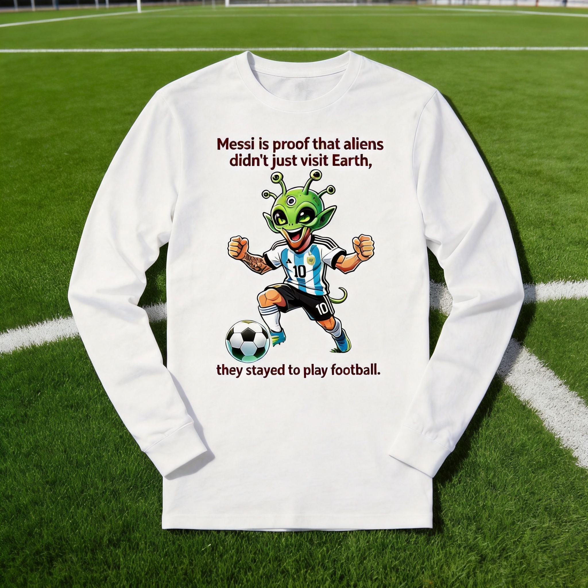 Messi is proof that aliens didn't just visit Earth, they stayed to play football-Hoodie