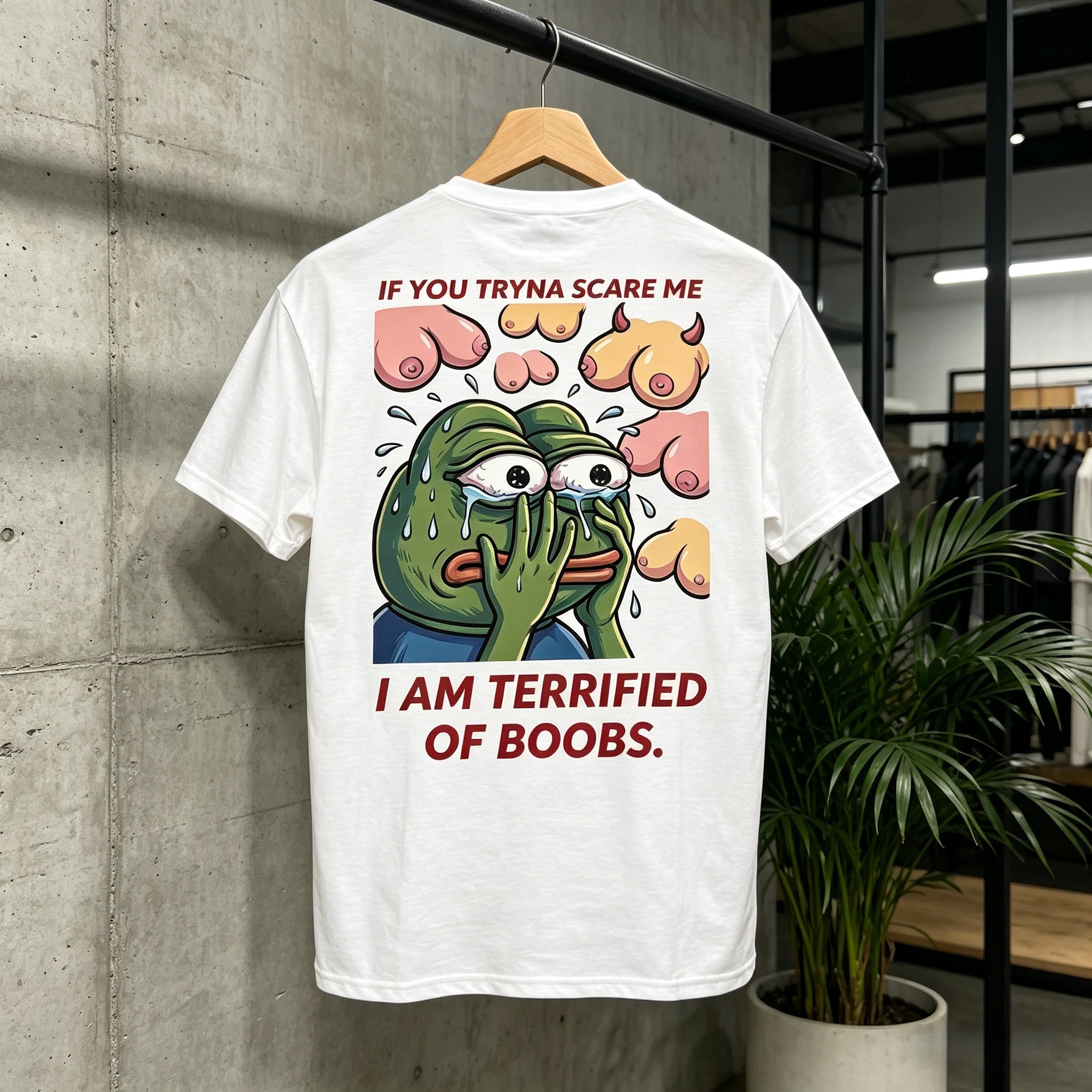 IF YOU TRYNA SCARE ME. I AM TERRIFIED OF BOOBS