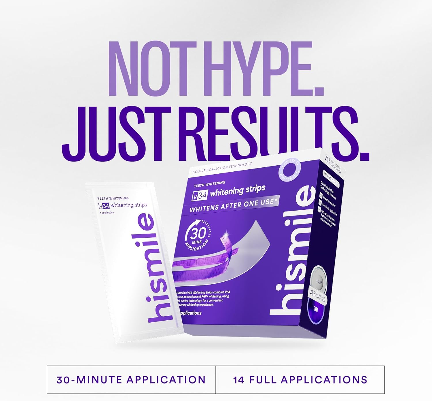 Hismile V34 Whitening Strips, Combining Whitening and Colour Correction