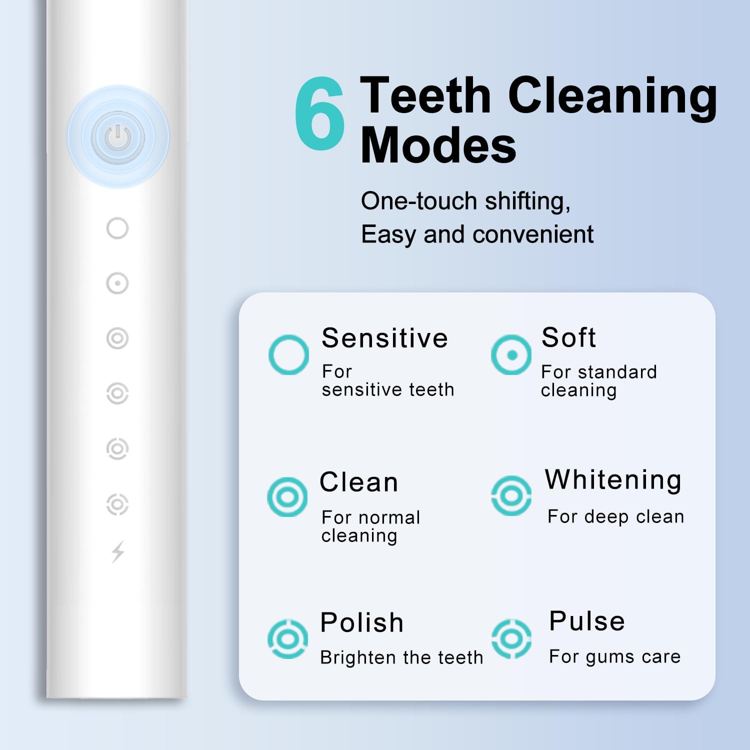 3 Pack Electric Toothbrush with 6 Modes, Rechargeable Toothbrushes with 12 Brush Head, Fast Charge 2 Min and 30s Timer Toothbrush
