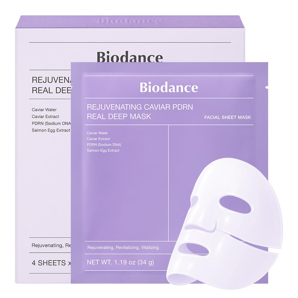 BIODANCE Bio-Collagen Real Deep Mask, Hydrating Overnight Hydrogel Face Mask, Pore Minimizing, Plumping, Elasticity Improvement, Korean Skin Care | 1.19oz(34g) x 16ea
