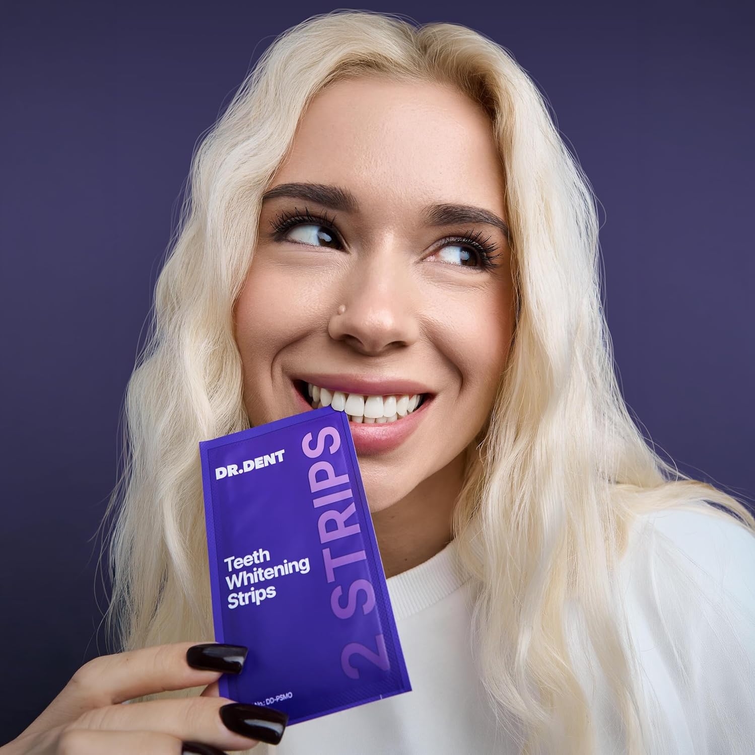 DRDENT Purple Teeth Whitening Strips  - Safe for Enamel - Non Sensitive Teeth Whitening - Whitening Without Any Harm