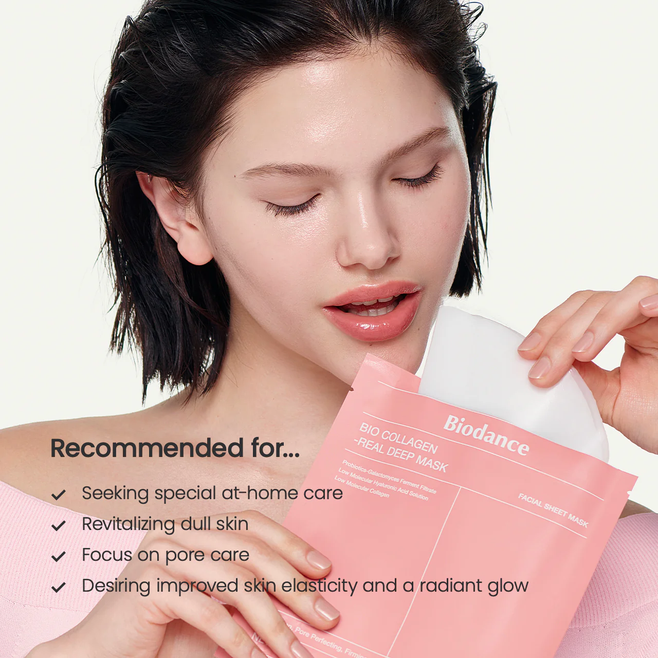 BIODANCE Bio-Collagen Real Deep Mask, Deep hydration + brightening, helping to improve skin elasticity and radiance