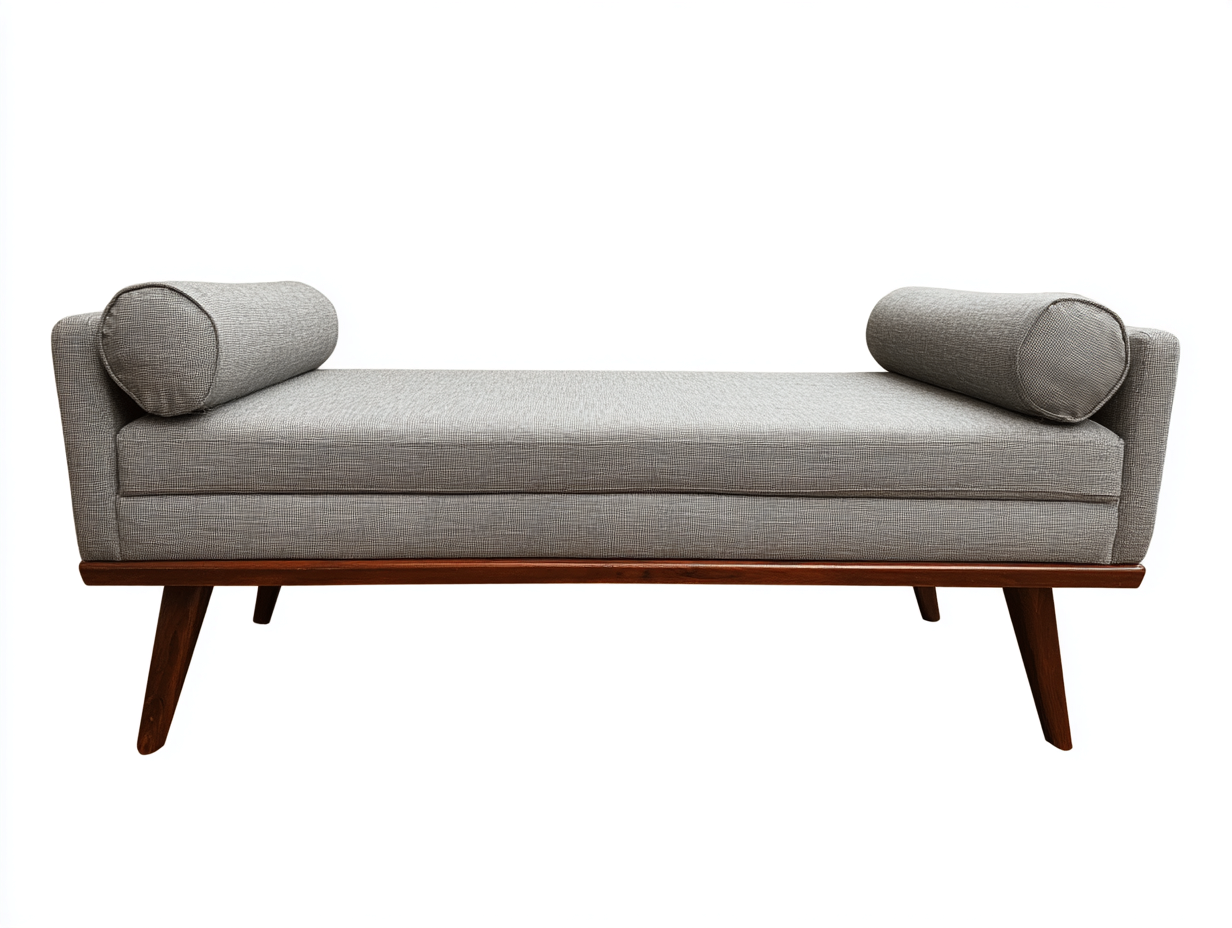 Canapé convertible tissu rembourré 185x75x70 cm - gris clair - style contemporain pour salon et chambre