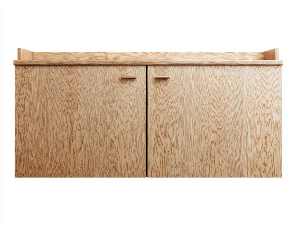 Meuble TV bois 120x45x70 cm - bois naturel - style contemporain pour salon