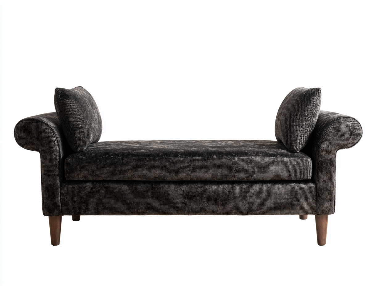 Canapé convertible tissu rembourré 180x75x65 cm - gris foncé - style classique pour salon et chambre