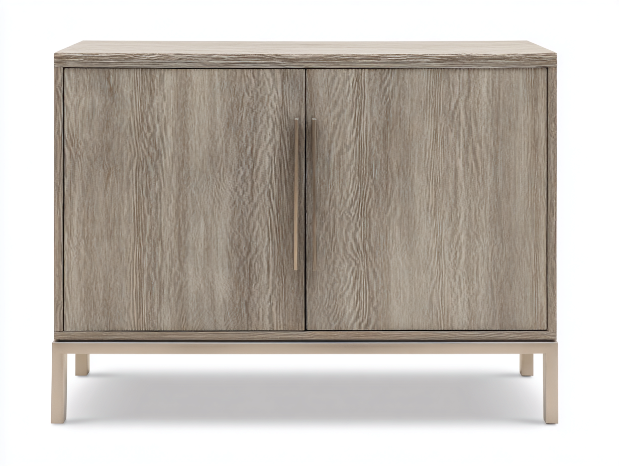 Buffet bois 100x40x80 cm - bois gris clair - style contemporain pour salle à manger