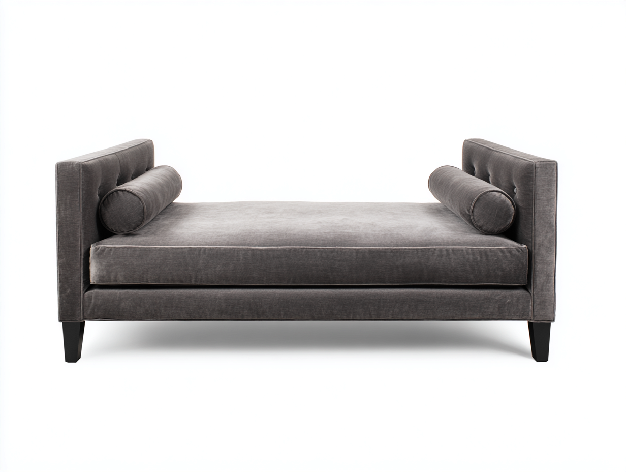 Canapé convertible tissu rembourré 180x80x70 cm - gris foncé - style contemporain pour salon et chambre