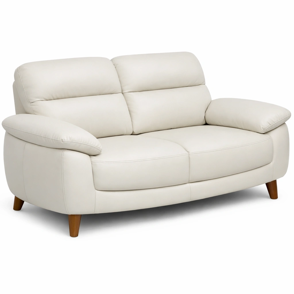 Canap cuir synthtique avec assise large et dossier pais-zenvaryn