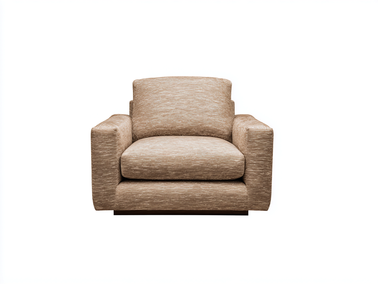 Fauteuil en tissu 80x75x84 cm - beige grège - assise confortable