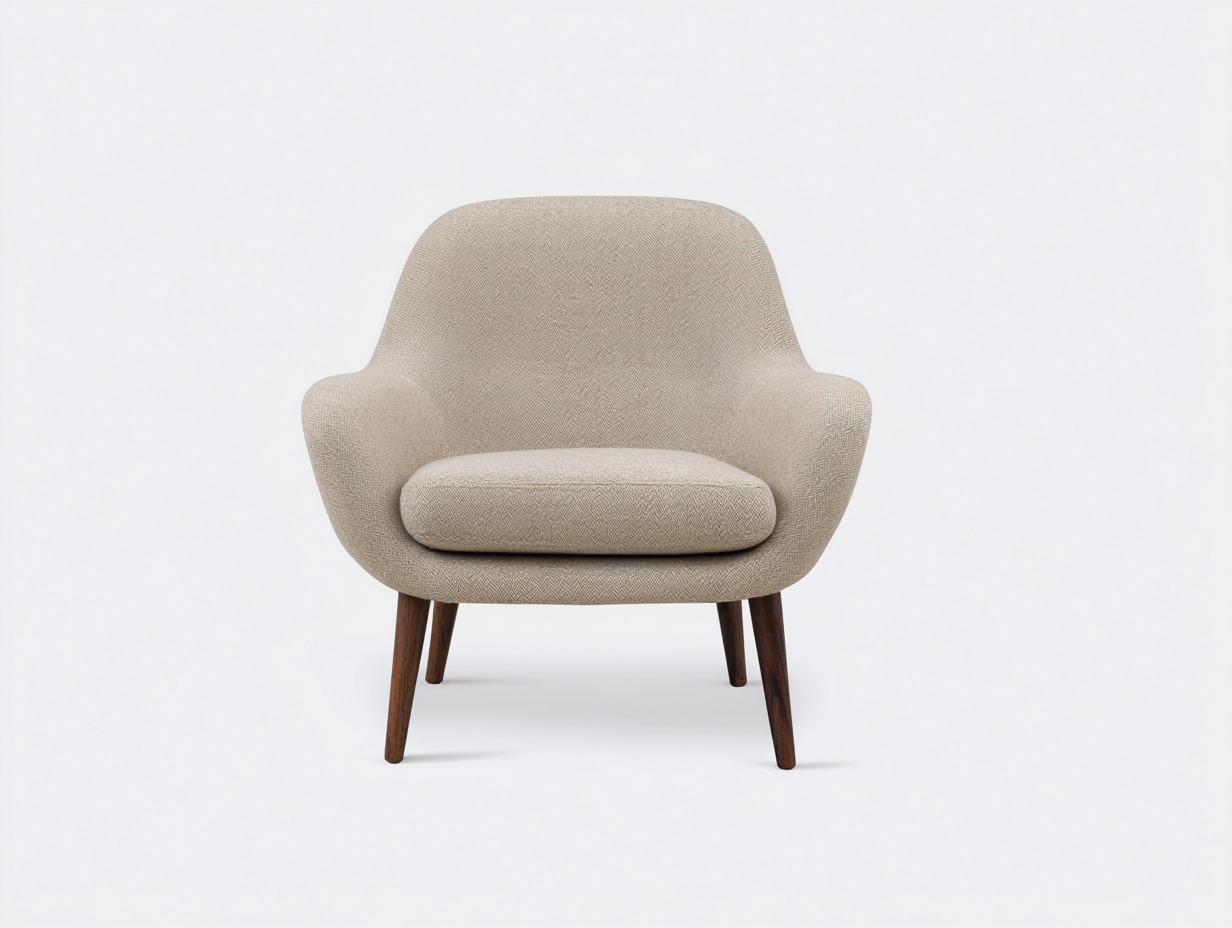 Fauteuil en tissu 80x78x84 cm - beige lin - assise confortable