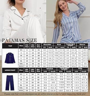 Womens Pajama Sets Button Down Sleepwear Loungewear XS~3XL